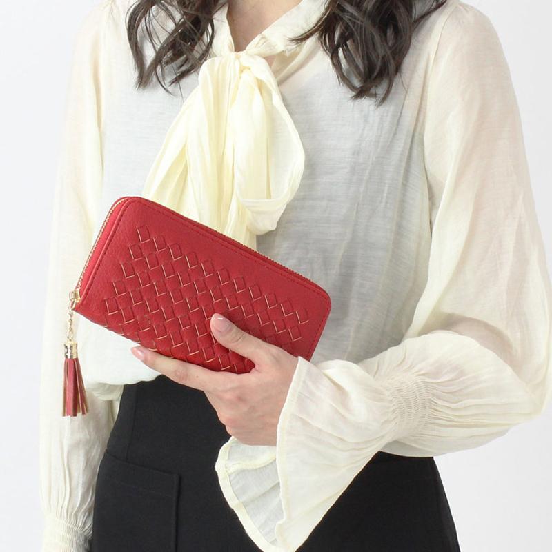 財布 レディース 長財布 ブラック 黒 赤 レッド イエロー ゴールド 金 メッシュ 編み込み シンプル おしゃれ かわいい 女子 ブランド 彼女 誕生日 プレゼント Sku21kostibp01 セレクトショップクロス 通販 Yahoo ショッピング