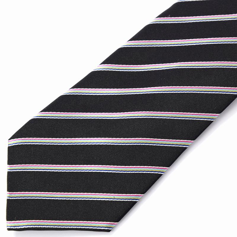 【送料無料】Paul Smith（ポールスミス）のネクタイ　黒　ブラック Paul Smith 【すぐに渡せるおしゃれなラッピング付!!】 ポール