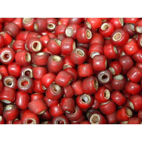 アンティーク/ビーズ/ホワイトハート/ガラス メール便OK 赤色 数量1で10粒入り アクセサリー制作カスタムに^^ | 