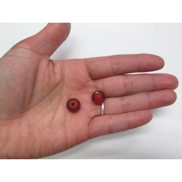 B-9 ホワイトハート ビーズ 丸玉(スリガラス) 1粒から購入OK 激渋赤色 アクセサリー 材料 ガラス クラフト |  | 02