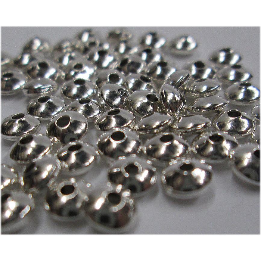 S-2ナバホビーズ・シルバー ビーズ約4.4ｍｍ 円盤ビーズ  Silver925  そろばん型(直径4.4mm)  材料 アクセサリー クラフト |  | 01