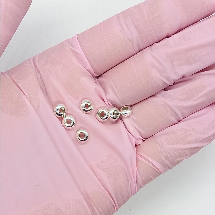 S-1ナバホビーズ・円盤・ シルバービーズ シルバー ビーズ 直径約5.4ｍｍ　Silver925  そろばん型(穴大き目) 材料 アクセサリー クラフト |  | 04