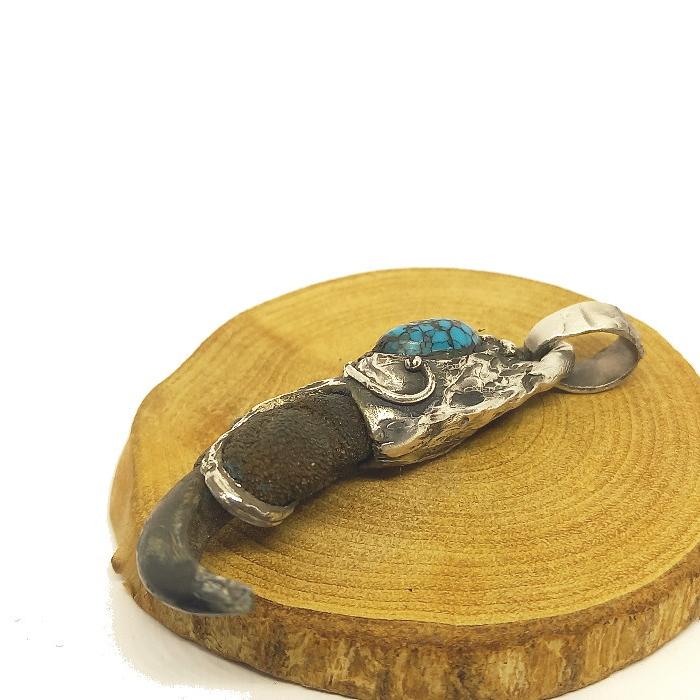 top-98 鷹の爪ペンダント イーグルクロウ Silver925&ターコイズ