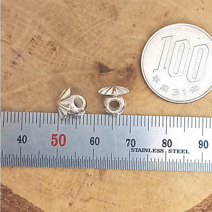 コンチョビーズ シルバービーズ   アポロ・ギザ 無垢   特大サイズビーズ /シルバー製/ アクセサリーゴローズのカスタム材料に/真鍮/パーツ/ビーズ |  | 02