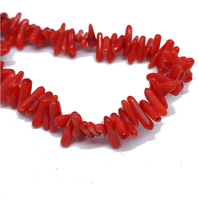 B-133 さざれ珊瑚ビーズ コーラル 赤染め 山珊瑚 1連約200粒以上 オールド感 アクセサリー 材料 パーツ |  | 01