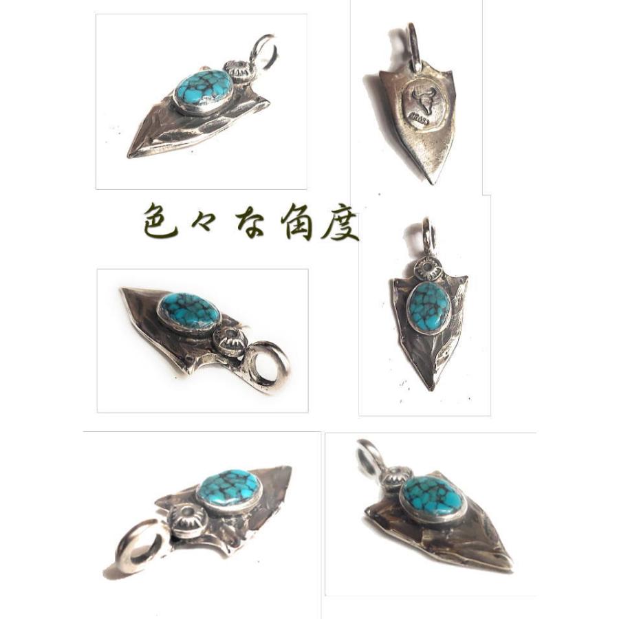 top-235 ターコイズ ペンダントスパイダーターコイズ 矢じり(アロー) ハンドメイド Siver925 インディアンスタイル ネイティブアメリカン /インディアンスタイ… |  | 02