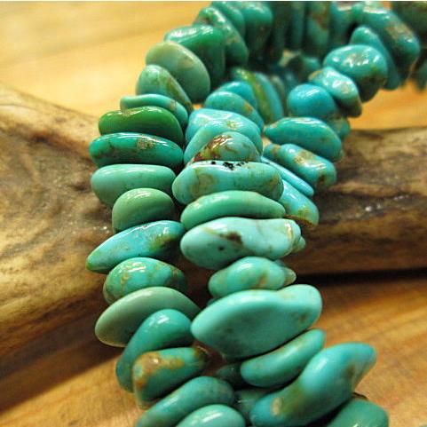 ターコイズビーズ材料 ブルーグリーン(トルコ石) 42.5ｃｍ分 アクセサリー クラフト ターコイズ ビーズ |  | 02