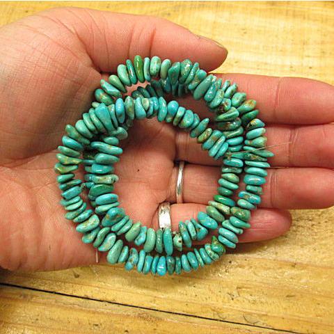 ターコイズビーズ材料 ブルーグリーン(トルコ石) 42.5ｃｍ分 アクセサリー クラフト ターコイズ ビーズ |  | 03