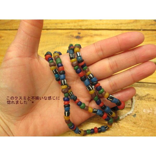 ガラスビーズ  ネックレス ミックス カラー8色？ブレス クラフト材料 アクセサリー ゴローズカスタムにも |  | 02
