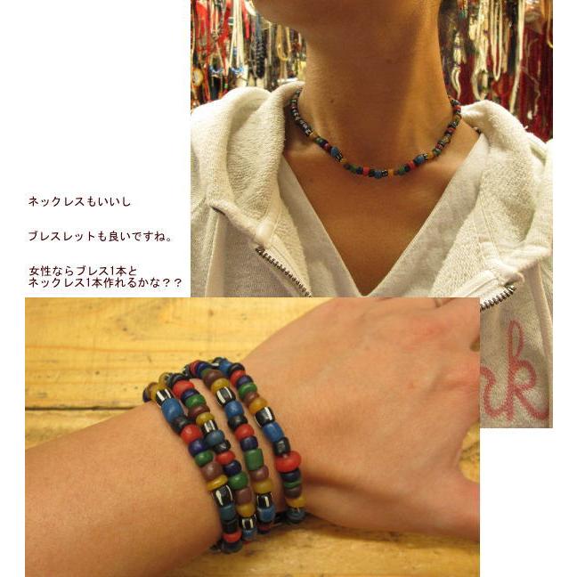 ガラスビーズ  ネックレス ミックス カラー8色？ブレス クラフト材料 アクセサリー ゴローズカスタムにも |  | 03