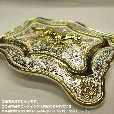B-2バックルウエスタン スタイル メタル 合金 銀 金/インポート/西部/ベルト/贈り物 ギフトにも |  | 04