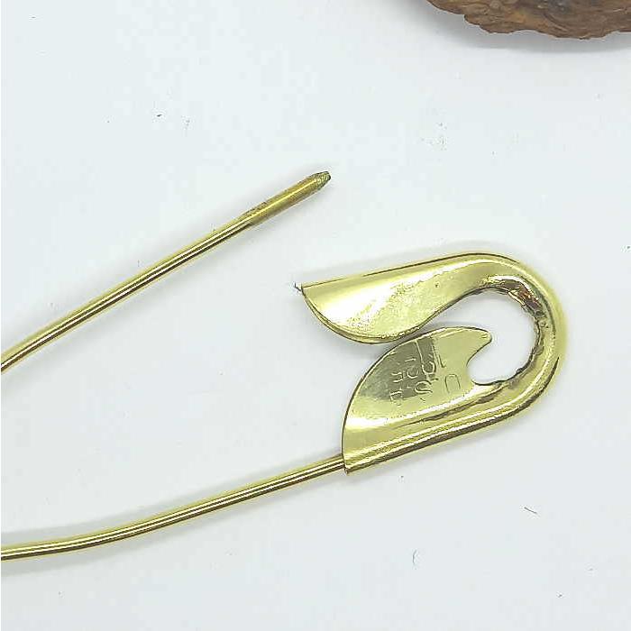 ietm-26 真鍮製 巨大 安全ピン コーティングなし無垢 安全