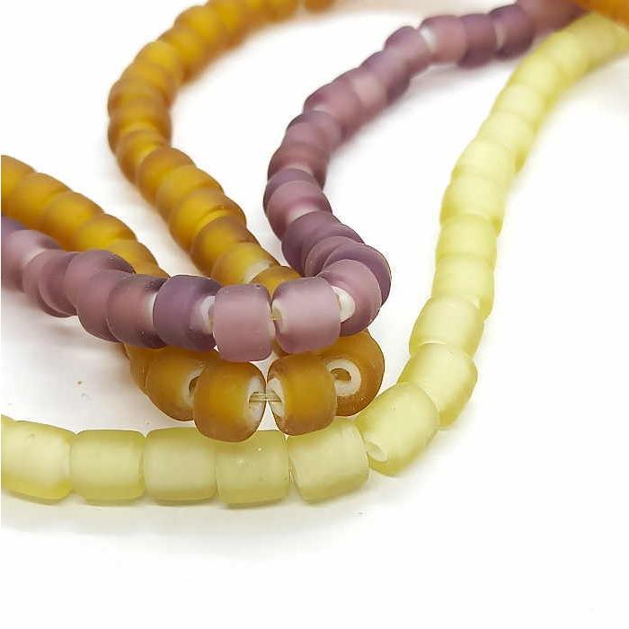 (Y)B-71 ホワイトハート艶なしスリガラス 1連1200円(税別) ガラスビーズ 全13色 色んな色で大量入荷   アクセサリー材料に ホワイトハート |  | 05