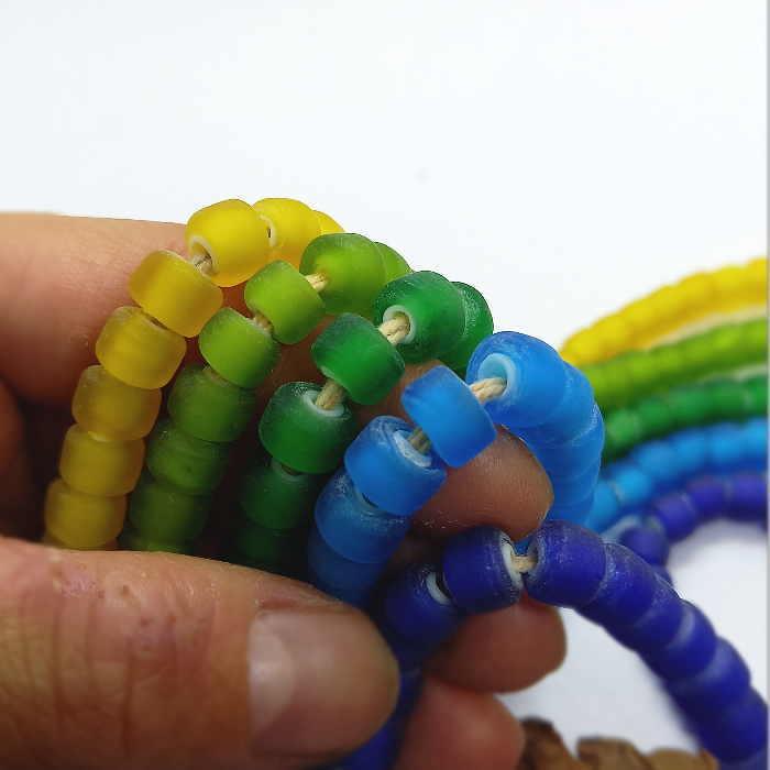 (Y)B-71 ホワイトハート艶なしスリガラス 1連1200円(税別) ガラスビーズ 全13色 色んな色で大量入荷   アクセサリー材料に ホワイトハート |  | 07