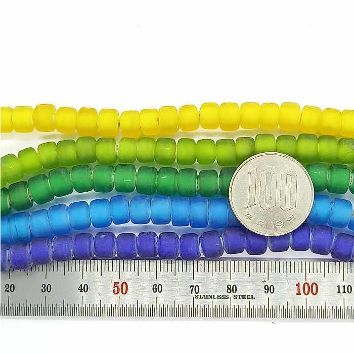 (Y)B-71 ホワイトハート艶なしスリガラス 1連1200円(税別) ガラスビーズ 全13色 色んな色で大量入荷   アクセサリー材料に ホワイトハート |  | 08