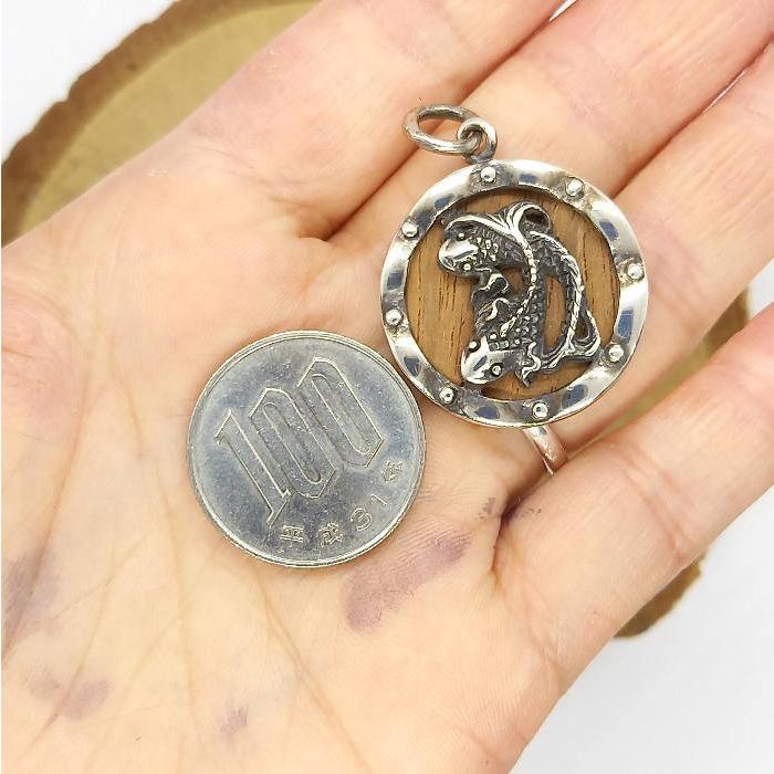 top-131 ペンダントトップ 鯉 ウッド Silver925 ペンダントヘッド 魚座 ギフト ペンダントトップ メンズ レディース |  | 05