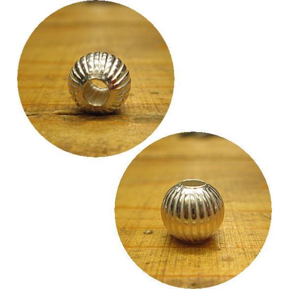 筋入りシルバービーズ ビーズ10ｍｍ丸玉 中空  Silver925/パーツ/アクセサリー/材料/クラフト/手芸 |  | 01