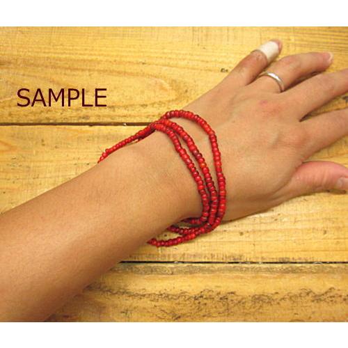 アンティークビーズ ガラス ホワイトハートビーズ 赤色 アクセサリー/パーツ/材料/ネックレス |  | 03