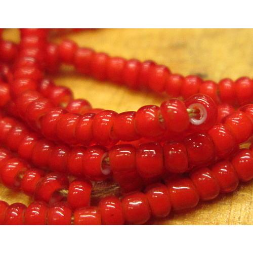 B-6超小粒ビーズホワイトハートビーズ ガラス 赤色 アクセサリー/パーツ/材料/ネックレス ホワイトハート |  | 02