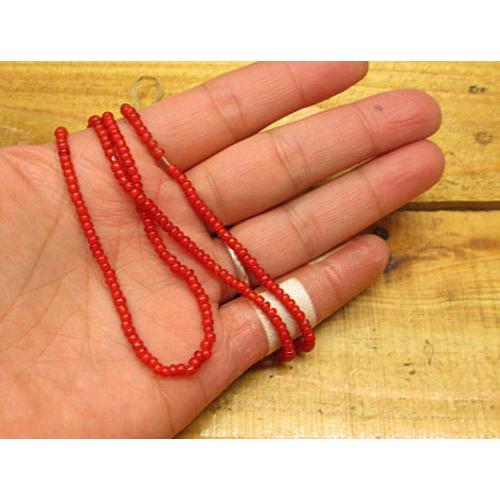 B-6超小粒ビーズホワイトハートビーズ ガラス 赤色 アクセサリー/パーツ/材料/ネックレス ホワイトハート |  | 03