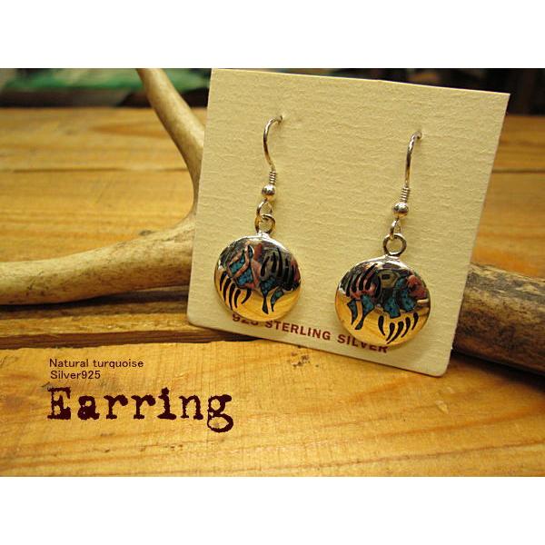 ターコイズピアス ベアパウ 熊 Silver925 インディアンスタイル ギフト プレゼント | 