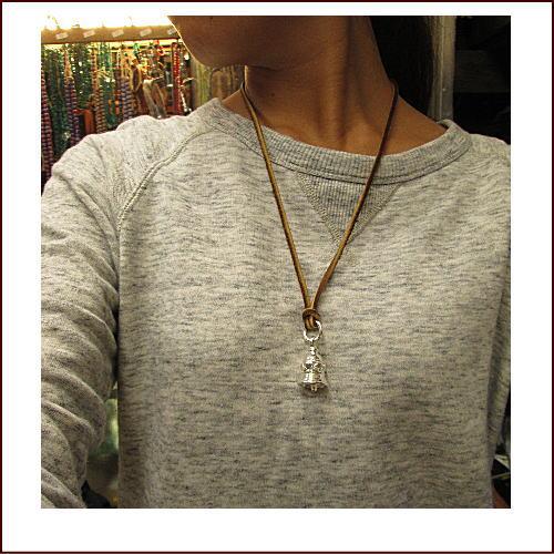 シルバーベル ベル 鐘 ペンダント Silver925 カラー選べる革紐付き 燻しありなし トップ　男女兼用　ギフト　プレゼント　クリスマス |  | 05