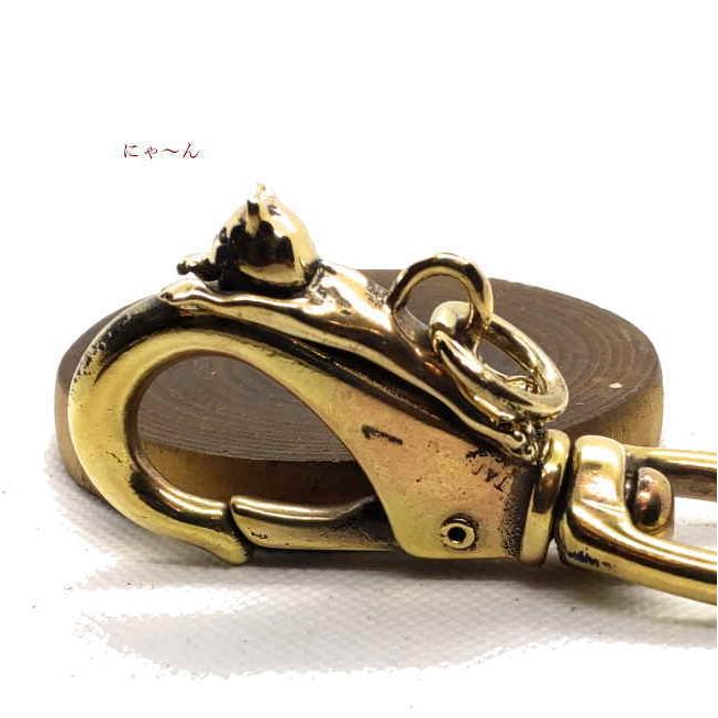 真鍮パーツ 猫 ナスカン ねこ ネコ フック キーホルダー アクセサリー 鍵 ファッション 小物 キー 車 バイク にゃんこ 真鍮 パーツ |  | 01