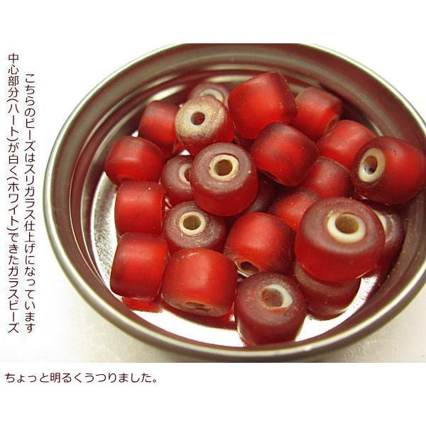 B-10ホワイトハート ビーズタイヤ型(スリガラス)直径約8ｍｍ1粒から購入OK 激渋赤色 アクセサリー 材料 ガラス クラフト |  | 01