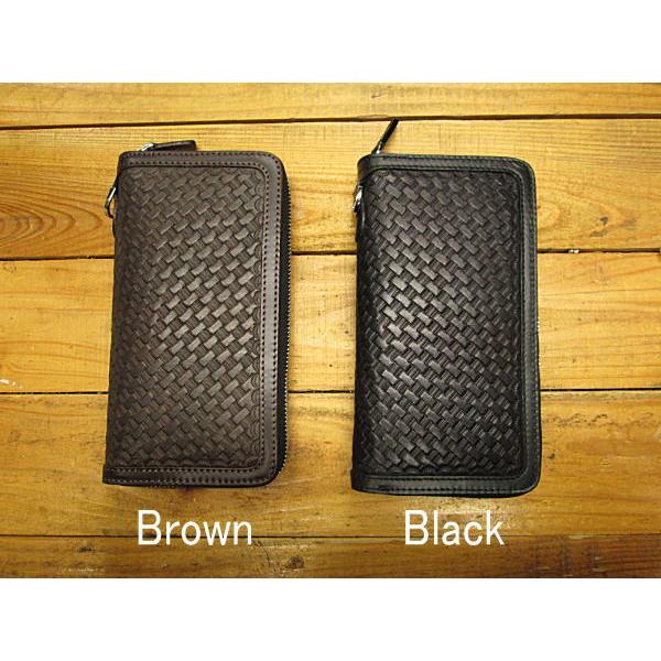 ロングウォレット ラウンドジッパー 本革 3色 バスケット スタンピング ギフト プレゼント |  | 01