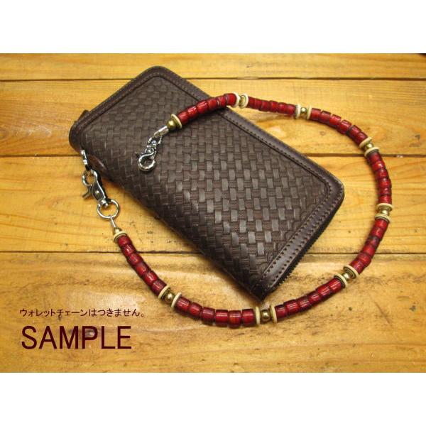 ロングウォレット ラウンドジッパー 本革 3色 バスケット スタンピング ギフト プレゼント |  | 04