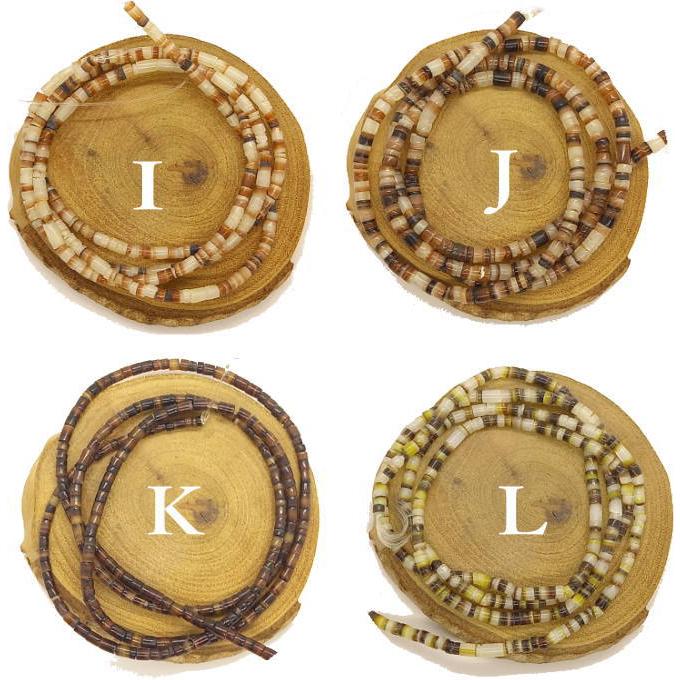 B-115 シェルビーズ 1連約60ｃｍ前後×太さ約3ｍｍ前後  ネイティブアメリカン アクセサリー  全13色 材料 貝 ビーズ サントドミンゴ インディアン 海 |  | 03