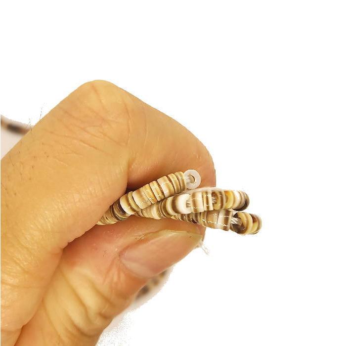 B-115 シェルビーズ 1連約60ｃｍ前後×太さ約3ｍｍ前後  ネイティブアメリカン アクセサリー  全13色 材料 貝 ビーズ サントドミンゴ インディアン 海 |  | 07