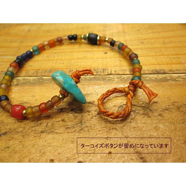 ブレスレットガラスガラスビーズ マルチカラー スリガラス アクセサリー メンズ レディース ギフト プレゼント |  | 03