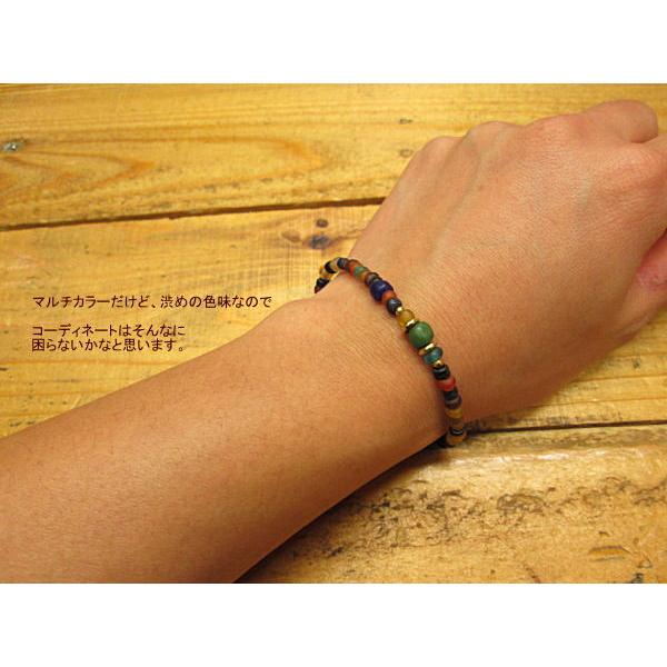 ブレスレットガラスガラスビーズ マルチカラー スリガラス アクセサリー メンズ レディース ギフト プレゼント |  | 05