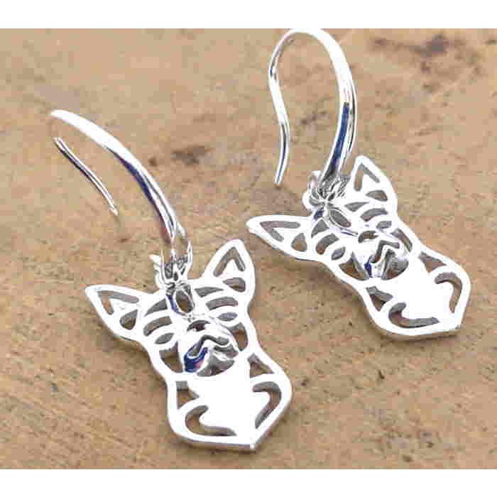 ワンちゃん ピアスフレンチブルドッグ?Silver925 ペア売り シルバー製 犬好きさんに |  | 01