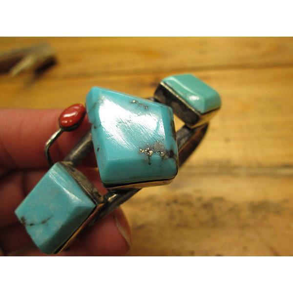 ズニ族スタイル ターコイズ バングル ズニ族 ジュエリー