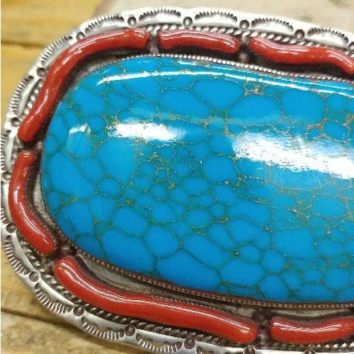 バックル ゴールドラインターコイズ ナバホスタイル Silver925 スクエア レディース メンズ アクセサリー ベルト インディアン |  | 01