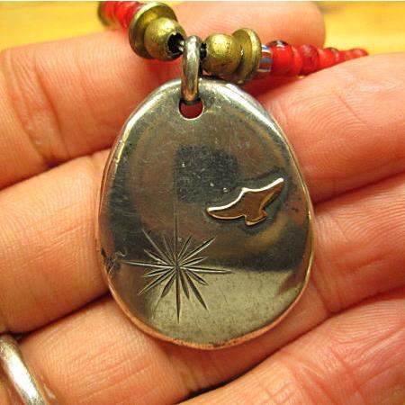 ネックレス Silver925 アンティークガラスビーズ  ネイティブアメリカン アクセサリー メタル ペンダント  メール便OK  インディアン ジュエリー メンズ レデ… |  | 01