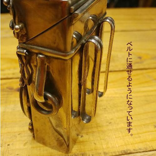 シガーケース　タバコ(装飾片面)ターコイズ(ブルー)&Silver925ハンドメイド ナバホスタイル 喫煙具 ギフト プレゼント インディアン ベルト |  | 05