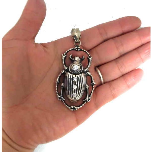 top-63 BIG ペンダントトップ コガネムシ？ ジルコニア入り SilverSilver925 シルバー925 B系 趣味 アクセサリー ジュエリー |  | 03