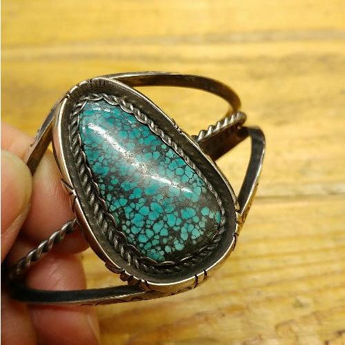 ターコイズバングル  ハンドメイド ウェブターコイズ インディアンスタイル turquoiseメンズ インディアン アクセサリー ブレス_3