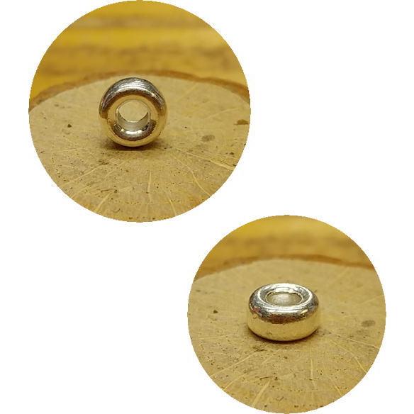 シルバービーズ タイヤ型直径7.6ｍｍ Silver925中空材料 アクセサリー クラフト シルバービーズ |  | 01