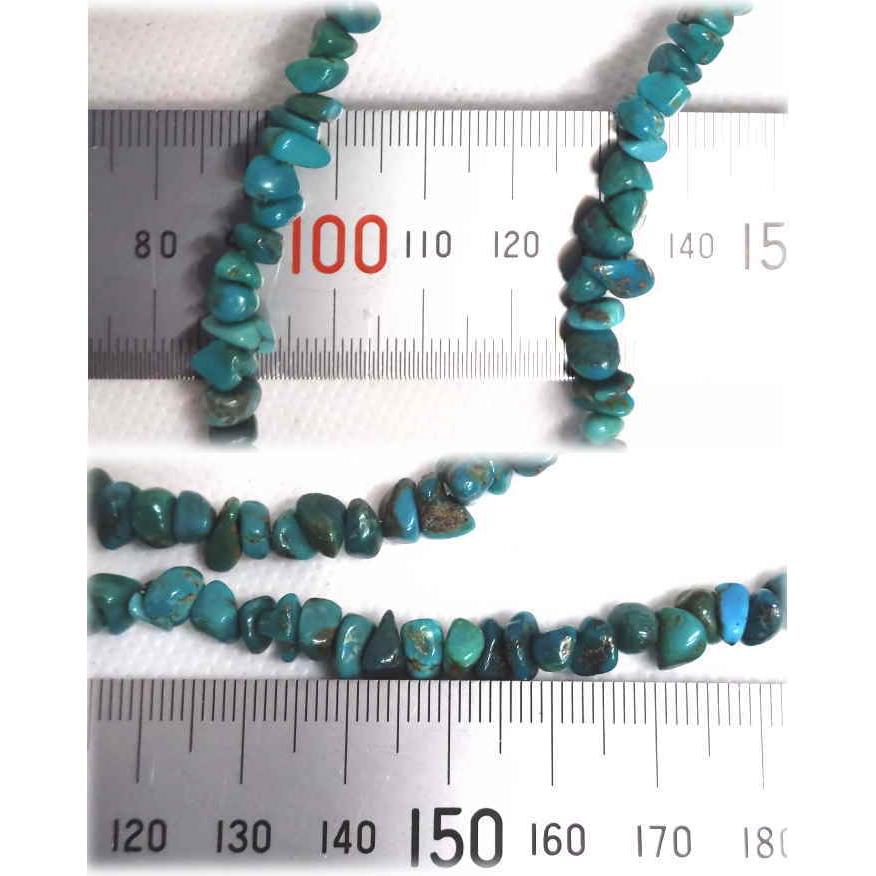 B-66 ターコイズ ビーズ 材料 さざれ ブルーグリーン 1連40ｃｍ 太さ約8ｍｍ アクセサリー ネックレス ブレス クラフト トルコ石 |  | 03