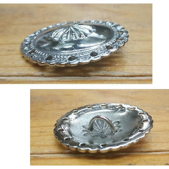 スタンピング コンチョ アパカー(白銅) シルバーカラー レザークラフト 材料 ヘアアクセサリー パーツ |  | 02