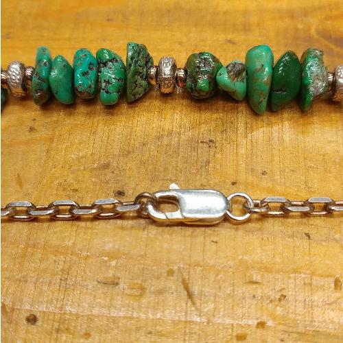 ターコイズネックレス(60.8ｃｍ)スリーピングビューティーSilver925チェーン&ターコイズ レディース メンズ ギフト プレゼント |  | 02