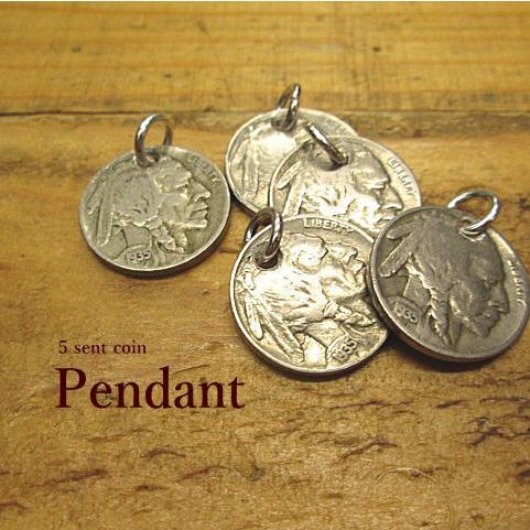 ペンダント トップ  5セント コイン  ペンダントトップ メンズ インディアン バッファロー *年号入り*ギフト* インディアン… | 