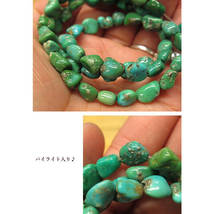 ターコイズビーズネックレス材料 41cm アクセサリー  ターコイズ ビーズ クラフト ネックレス ブレス |  | 04