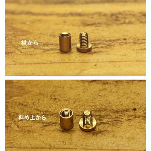 ネジ 真鍮 パーツ  メール便OK シカゴスクリュー(真鍮)7ｍｍ 1袋10組入り コンチョ 材料 /ジャンパーホック対応/レザークラフト/彫金 |  | 01
