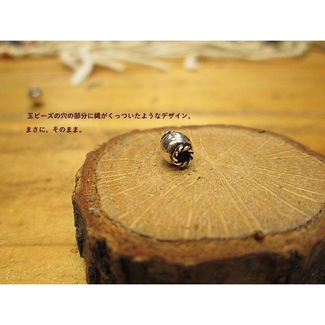 シルバービーズ樽型直径5ｍｍ縄付き シルバービーズ 提灯みたいな丸玉 Silver925  シルバー/インディアン/アクセサリー/材料/パーツ |  | 01