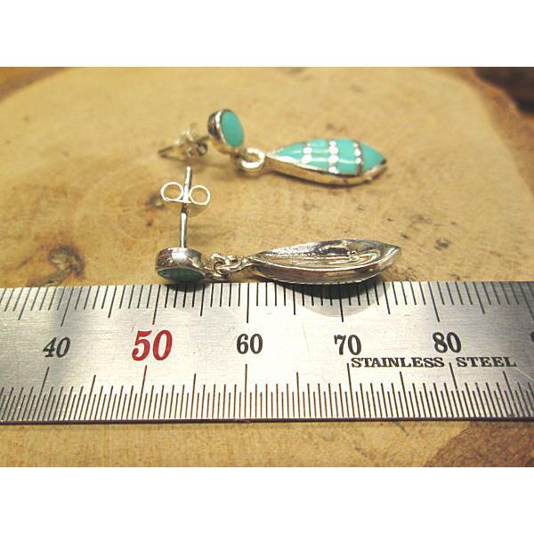 ターコイズピアス イミテーションターコイズ 土台all Silver925　ハンドメイド インディアンスタイル ギフト ホワイトデー プレゼント |  | 03